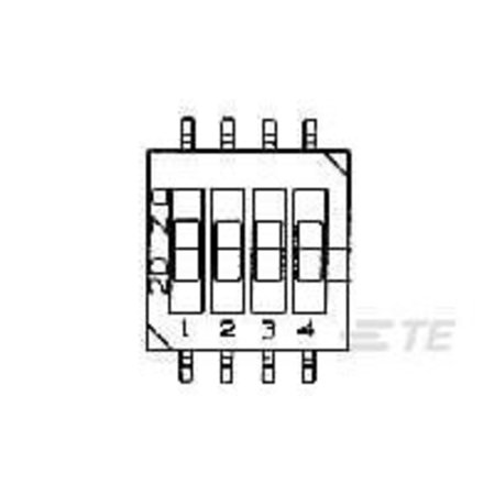 ALCOSWITCH MGDH04STR04=1/2 PITCH LOW P DIP T&R MGDH04STR04